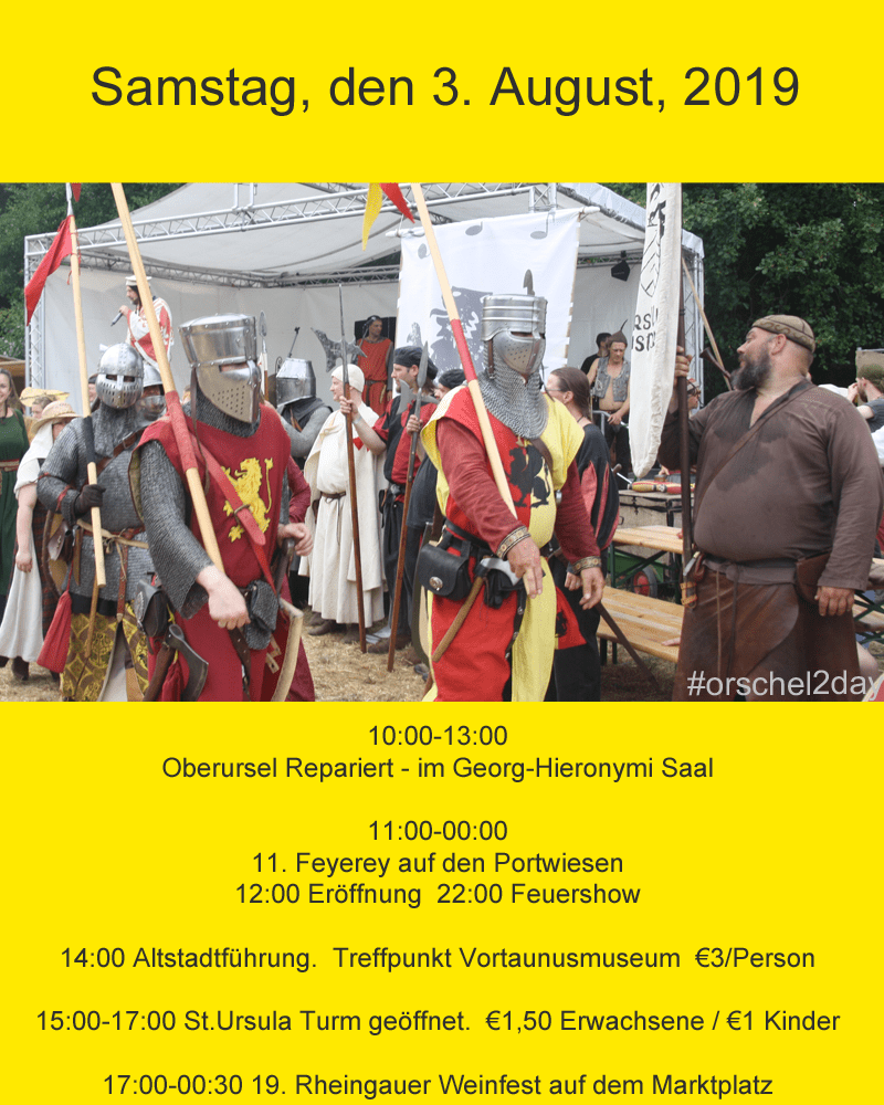 Samstag, den 3. August, 2019