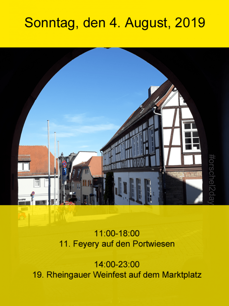 Sonntag, den 4. August, 2019