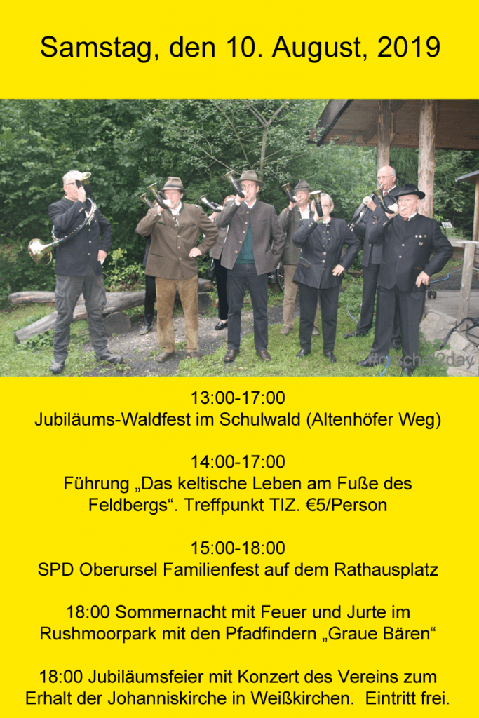 Samstag, den 10. August, 2019