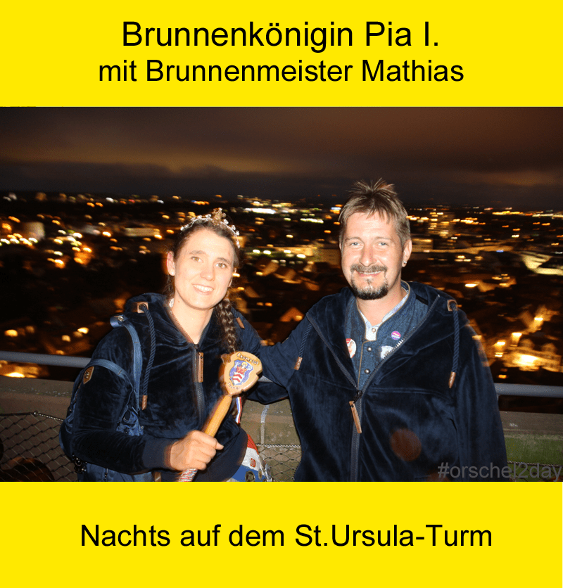 Brunnenkönigin Pia I. mit Brunnenmeister Mathias