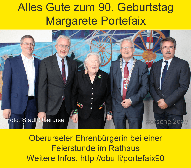 Alles Gute zum 90. Geburtstag Margarete Portefaix