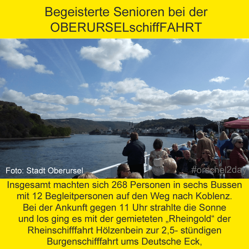 Begeisterte Senioren bei der OBERURSELschiffFAHRT
