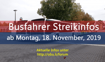 Busstreik ab dem 19. November 2019