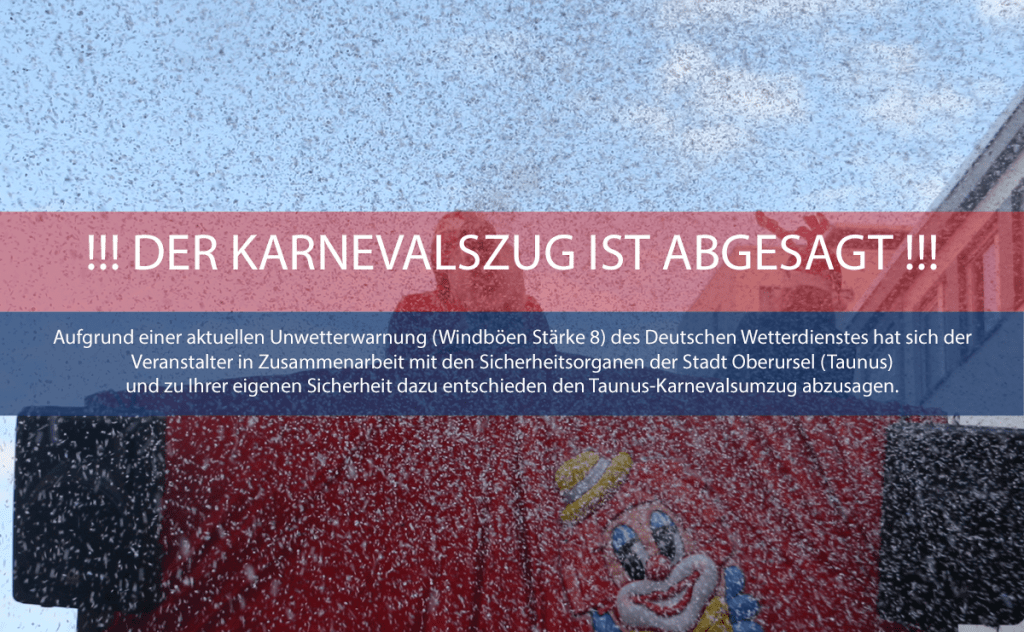 Der Karnevalsumzug ist abgesagt