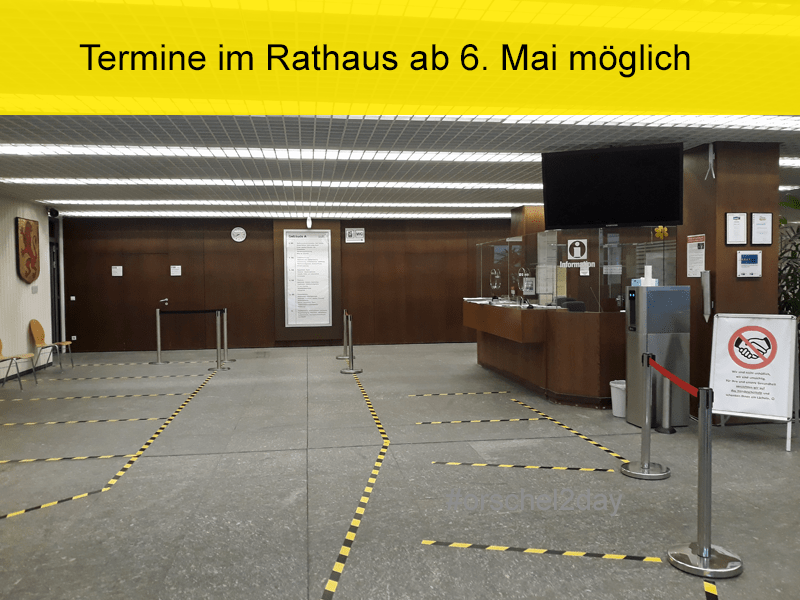 Ab Montag können Termine im Rathaus vereinbart werden – Einwohnerservice bietet Online-Terminvergabe an