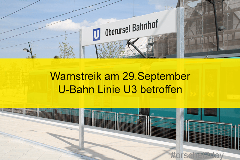 Warnstreik betrifft U-Bahn U3