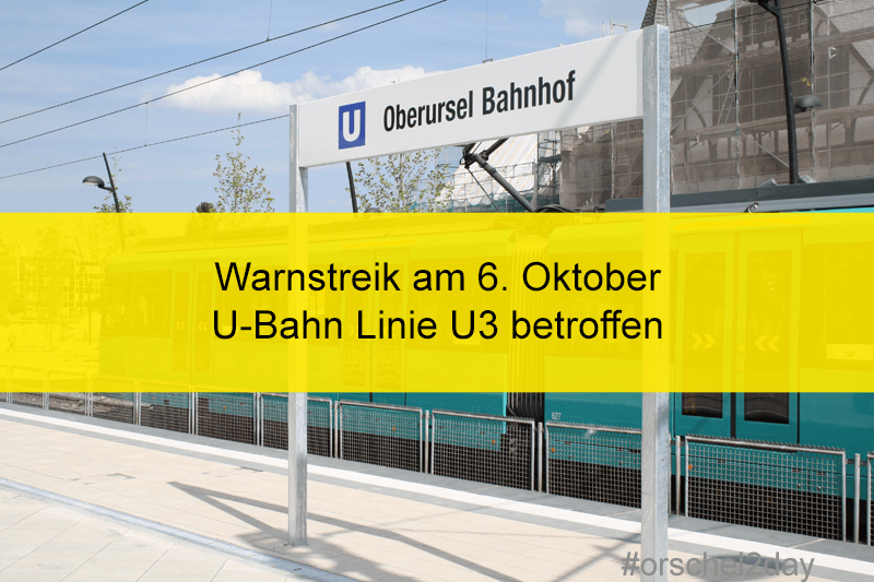 Warnstreik betrifft U-Bahn U3