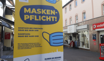 Maskenpflicht in der Stadtmitte