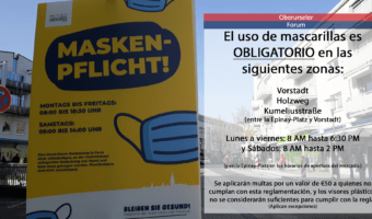 [ESPAÑOL] El uso de mascarillas es OBLIGATORIO en las siguientes zonas