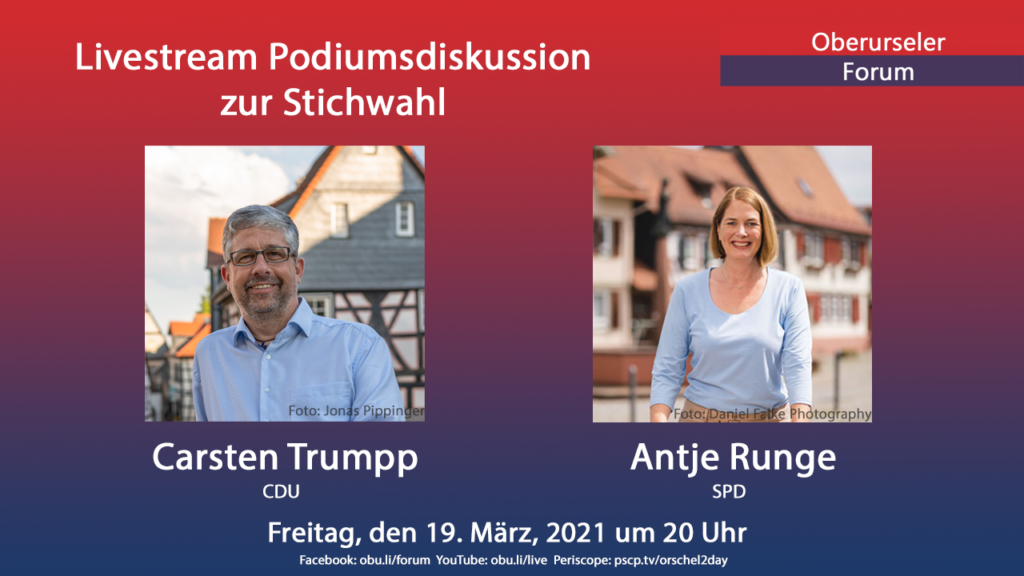 Livestream Podiumsdiskussion zur Stichwahl