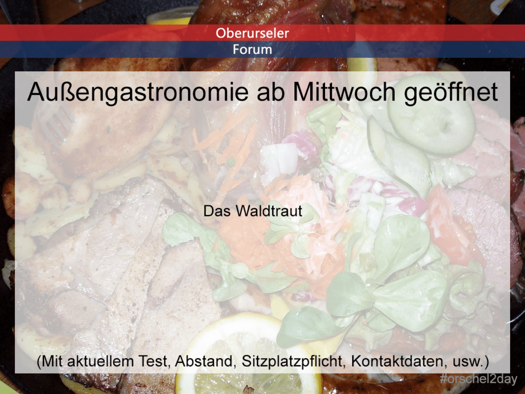 Außengastronomie ab Mittwoch (19.5.) geöffnet
