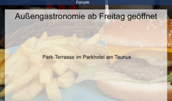 Außengastronomie ab Freitag (21.5.) geöffnet