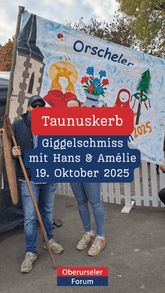 Sonntag Nachmittag auf der Taunuskerb: der Giggelschmiss mit dem Kerbepaar Hans und Amélie