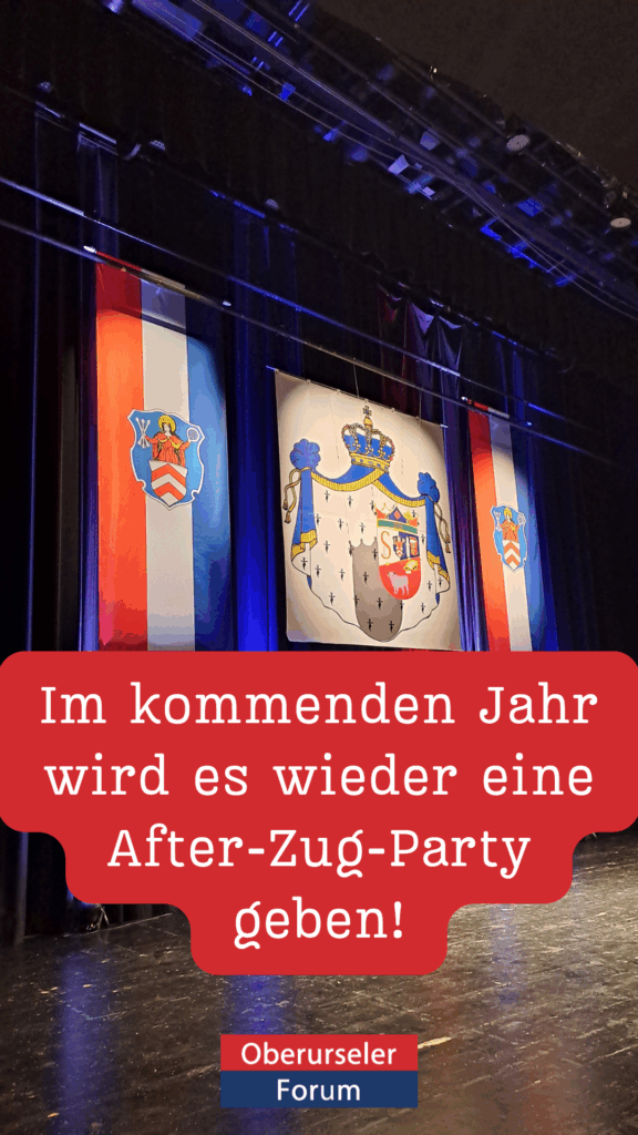 Es wird im nächsten Jahr wieder eine After-Zug-Party in Oberursel geben!
