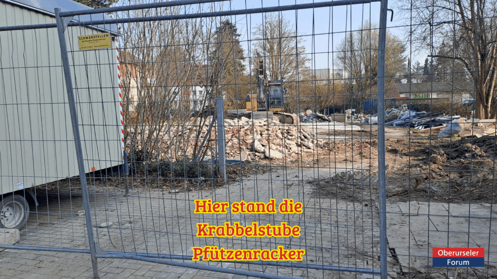 Hier stand die Krabbelstube Pfützenracker