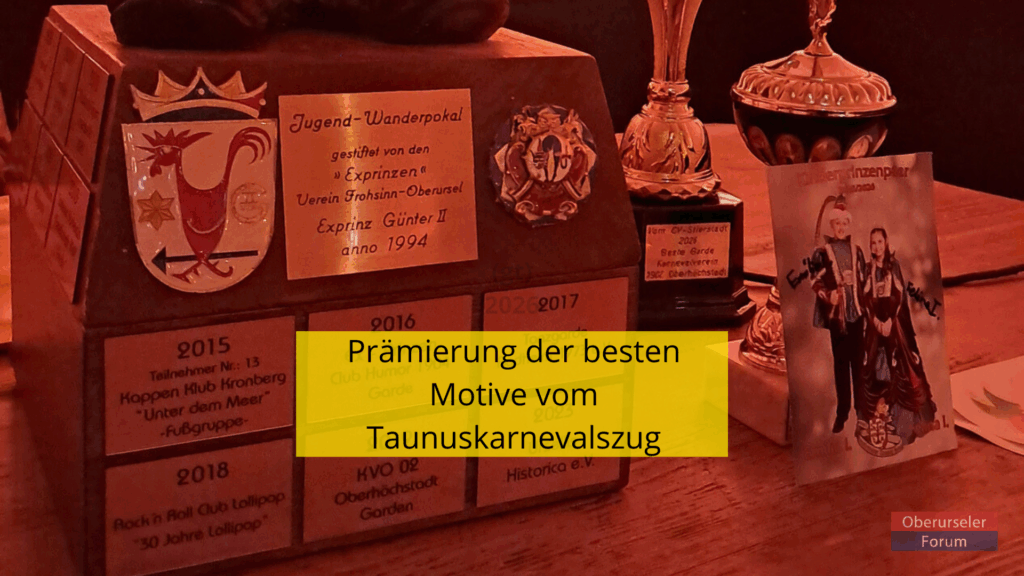 Prämierung der besten Motive vom Taunuskarnevalszug