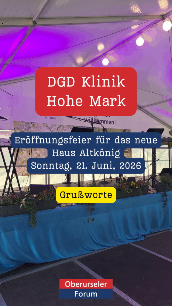 Eröffnungsfeier für das neue Haus Altkönig an der DGD Klinik Hohe Mark