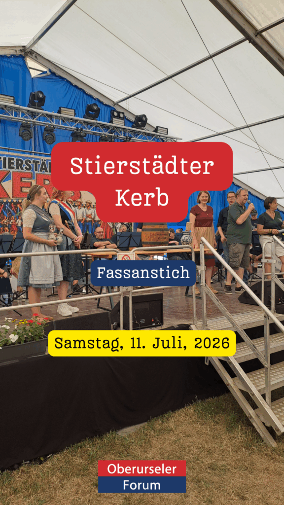 Stierstädter Kerb: Fassanstich am Samstag, 11. Juli, 2026