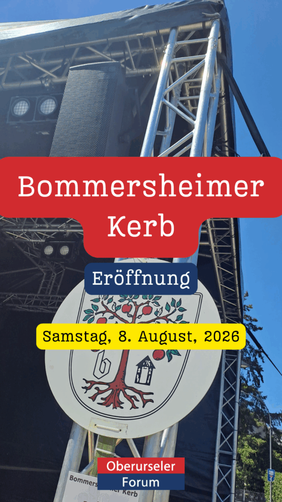 Bommersheimer Kerb: Eröffnung der Kerb am Samstag, 8. August, 2026